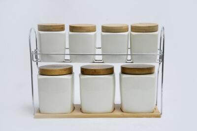spice jar set - مجموعة 7 قطع من برطمانات التوابل