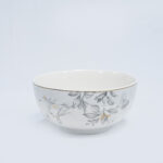 gray floral bowl - وعاء 5.5 بوصة - تصميم زهور رمادي
