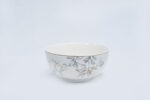 gray floral bowl - وعاء 5.5 بوصة - تصميم زهور رمادي