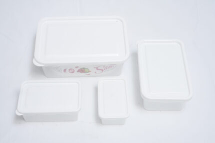 plastic storage box set - طقم صناديق بلاستيكية 4 قطع