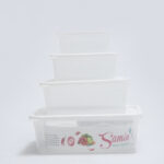 plastic storage box set - طقم صناديق بلاستيكية 4 قطع