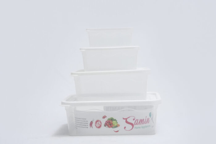 plastic storage box set - طقم صناديق بلاستيكية 4 قطع