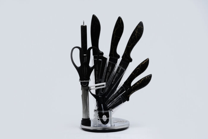 8-piece rotating knife set - طقم سكاكين دوار 8 قطع