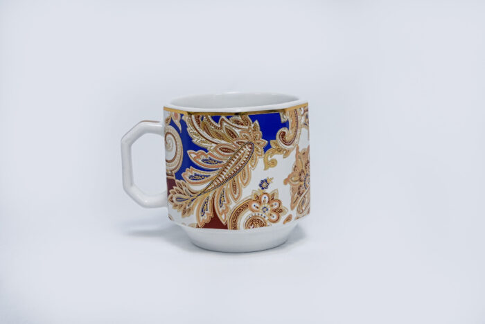 12-piece tea cup and saucer set - طقم أكواب شاي وصحون 12 قطعة