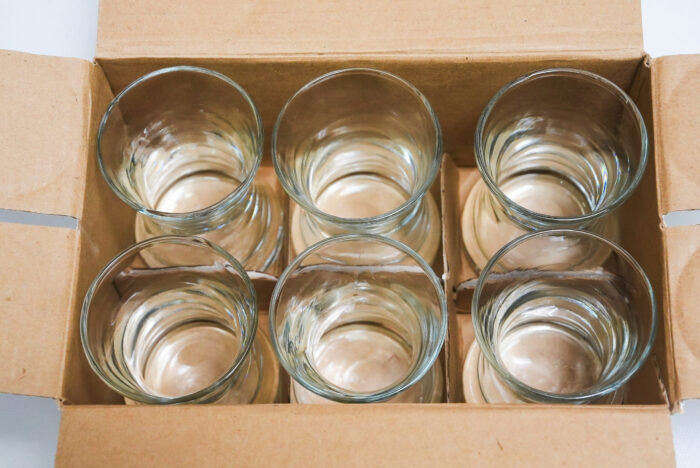 elegant glass tea cup set - طقم أكواب شاي زجاجية أنيقة 6 قطع 01S91L21