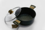 26 cm non-stick cooking pot - وعاء طهي 26 سم – وعاء طهي غير لاصق متين مع غطاء للاستخدام اليومي