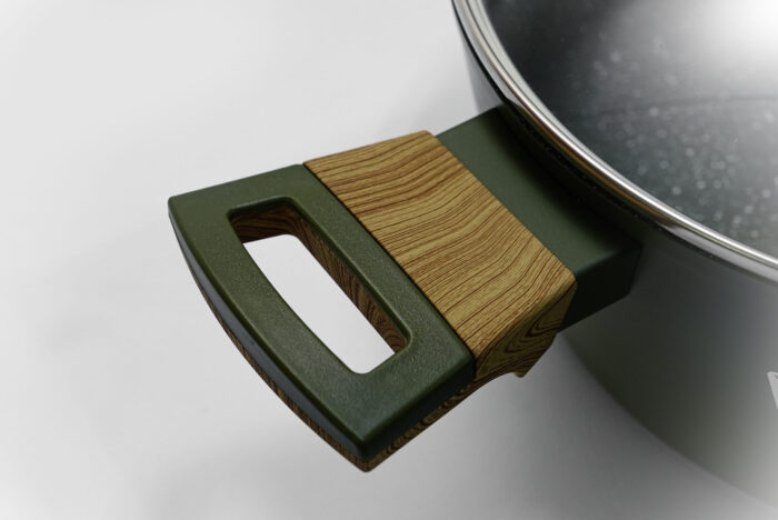 26 cm non-stick cooking pot - وعاء طهي 26 سم – وعاء طهي غير لاصق متين مع غطاء للاستخدام اليومي