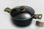 26 cm non-stick cooking pot - وعاء طهي 26 سم – وعاء طهي غير لاصق متين مع غطاء للاستخدام اليومي