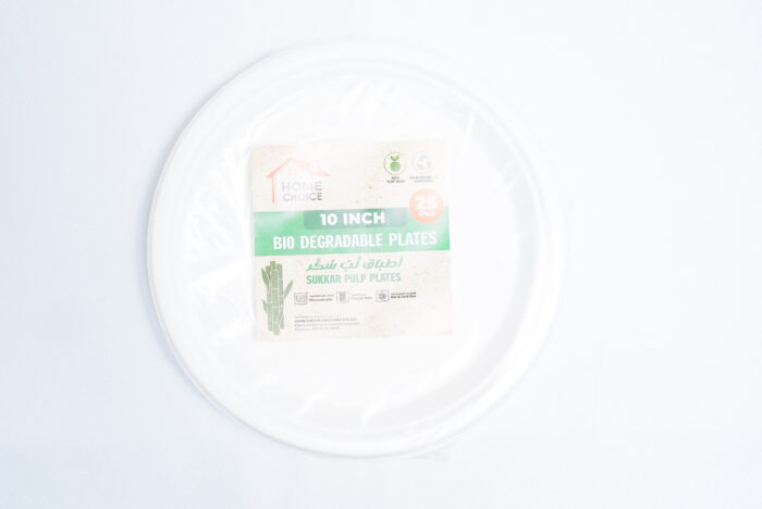 eco-friendly plastic plates - أطباق بيضاء دائرية بلاستيكية 10 إنش 25 حبة