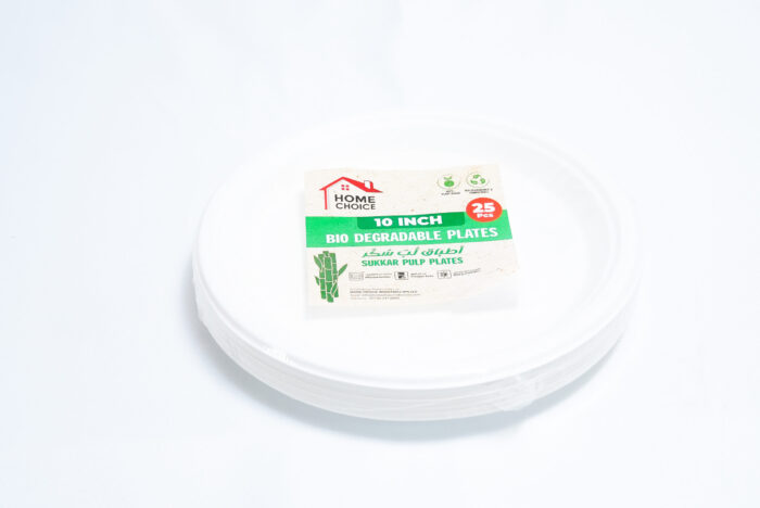 eco-friendly plastic plates - أطباق بيضاء دائرية بلاستيكية 10 إنش 25 حبة