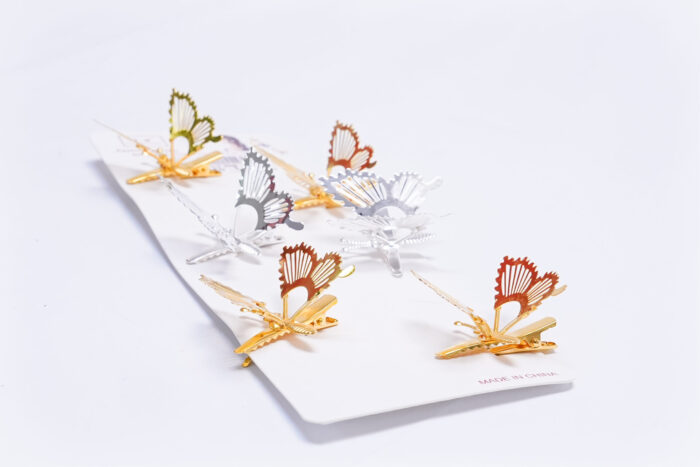 butterfly hair clips for kids - مشبك شعر 3030 E -224 WH /