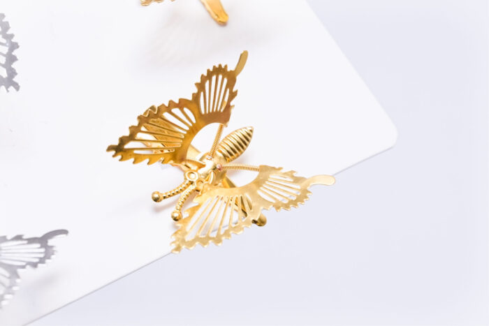 butterfly hair clips for kids - مشبك شعر 3030 E -224 WH /