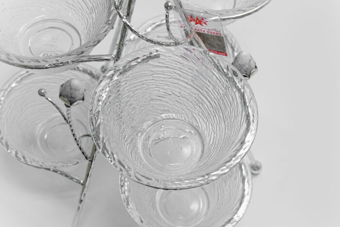 glass candy jar TK-0258 - جرة حلوى TK-0258 – جرة تخزين زجاجية أنيقة للحلويات والوجبات الخفيفة