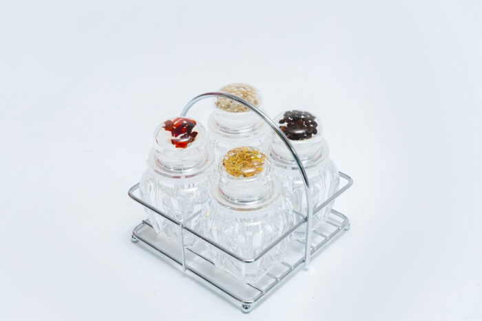 4-piece circular resin set F352 - طقم 4 قطع من الراتنج الدائري F352