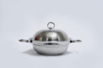 deep silver pattern bowl - وعاء عميق بنمط فضي متلألئ