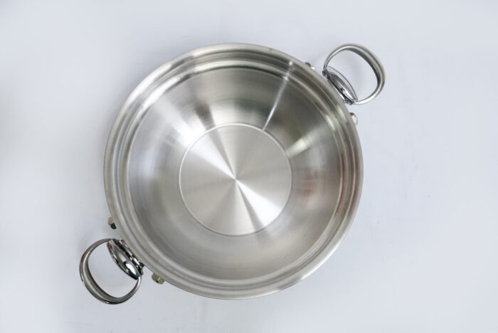 deep silver pattern bowl - وعاء عميق بنمط فضي متلألئ
