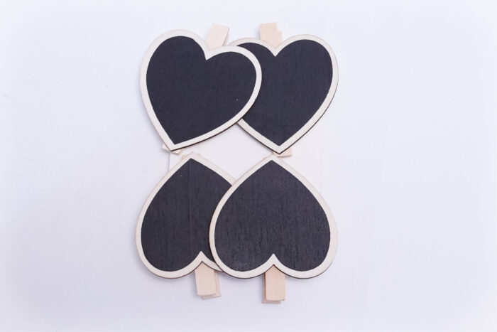 Wooden Heart Clips T4-16 - مشابك خشبية T4- 16-