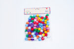 colorful shiny pom poms - كرات بوم بوم ملونة لامعة 1.5 سم - 100 قطعة - M2074