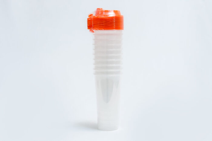 transparent cup with lid 500ml - كوب شفاف مع غطاء 500 مل