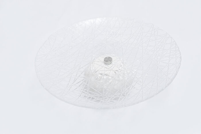 crystal glass plate - طبق زجاجي كريستالي