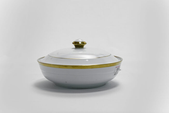 F404 storage bowl with lid - وعاء F404 مع غطاء – وعاء تخزين وتقديم متعدد الاستخدامات متين
