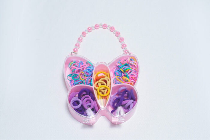 Pink Hair Tie Gift Set 409P - طقم هدايا أربطة الشعر المطاطية 409P باللون الوردي
