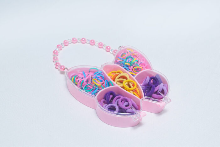 Pink Hair Tie Gift Set 409P - طقم هدايا أربطة الشعر المطاطية 409P باللون الوردي