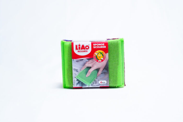 LIAO Sponge Scouring Pads - أقراص تنظيف الإسفنج LIAO F130045 - 4 قطع