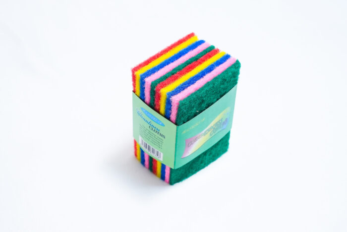 heavy-duty multi-color sponges - إسفنجات تنظيف متعددة الألوان F130045 - 4 قطع