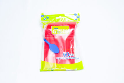 large red plastic spoons - ملعقة بلاستيكية حمراء كبيرة 50 قطعة