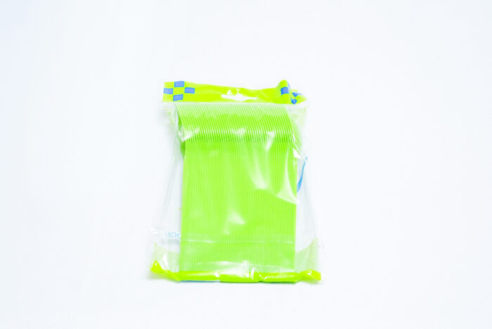 large green plastic spoons - ملعقة بلاستيكية خضراء كبيرة. 50 قطعة