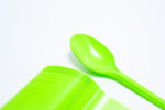 large green plastic spoons - ملعقة بلاستيكية خضراء كبيرة. 50 قطعة
