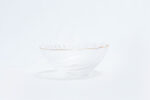 gold-trimmed glass bowl - وعاء زجاجي بحافة ذهبية RM GLS - 336
