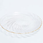 21 cm round glass plate - طبق زجاجي دائري 21 سم (SJ519)