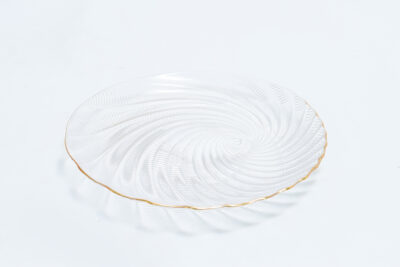21 cm round glass plate - طبق زجاجي دائري 21 سم (SJ519)