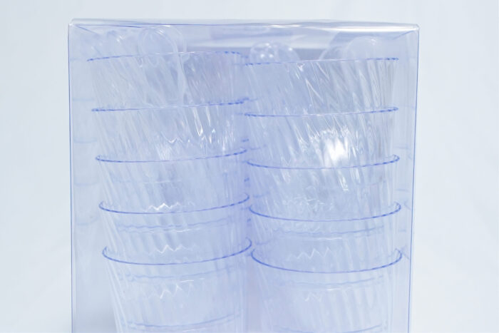 striped round cup with spoon - كوب دائري مخطط مع ملعقة