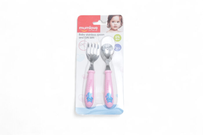 Children's Spoon and Fork Set - طقم ملعقة وشوكة للأطفال - عبوة بلاستيكية