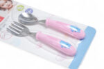 Children's Spoon and Fork Set - طقم ملعقة وشوكة للأطفال - عبوة بلاستيكية