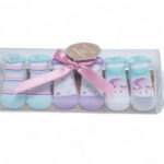 girls socks set - مجموعة جوارب للبنات 3 قطع بيضاء 30017