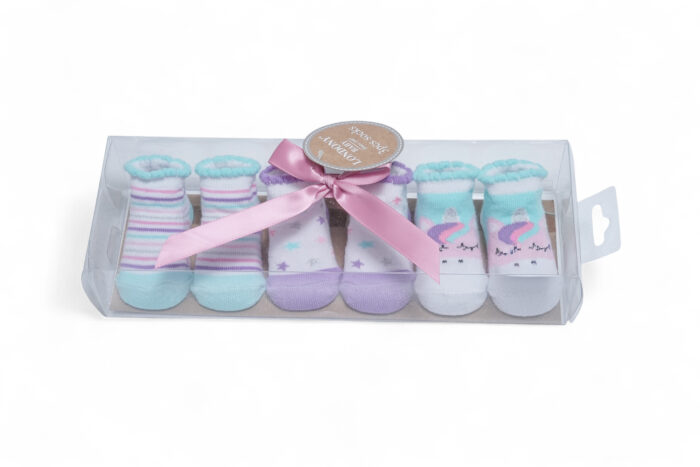 girls socks set - مجموعة جوارب للبنات 3 قطع بيضاء 30017