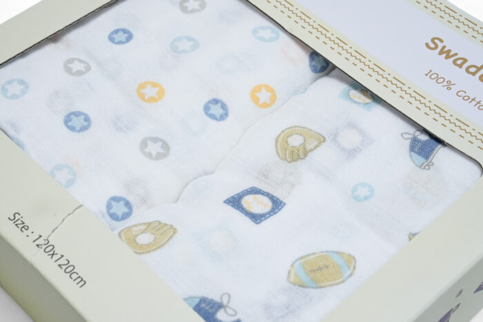 muslin baby blanket set - بطانية 2 قطعة من موسلين