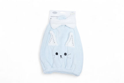 blue hair towel for kids - منشفة شعر (زرقاء) HAE-2311837