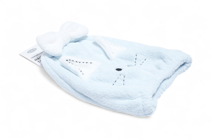 blue hair towel for kids - منشفة شعر (زرقاء) HAE-2311837