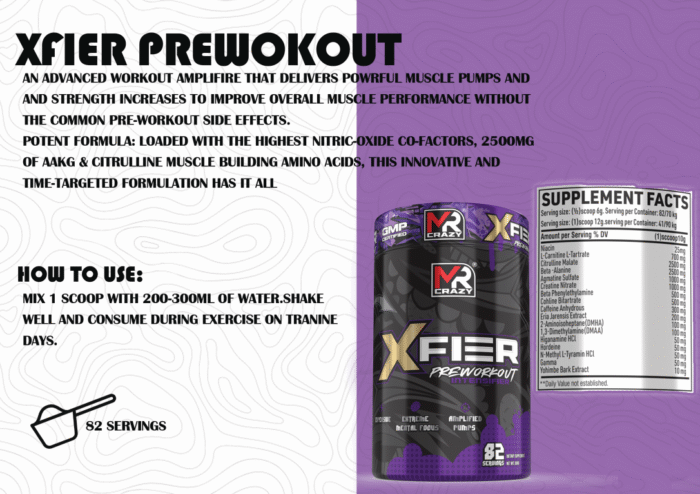 XFIER Pre Workout - XFIER PRE WORKOUT ( توت أزرق ليمون )