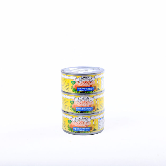 Admirals Premium tuna - تونة لحم خفيف صلبة في زيت عباد الشمس
