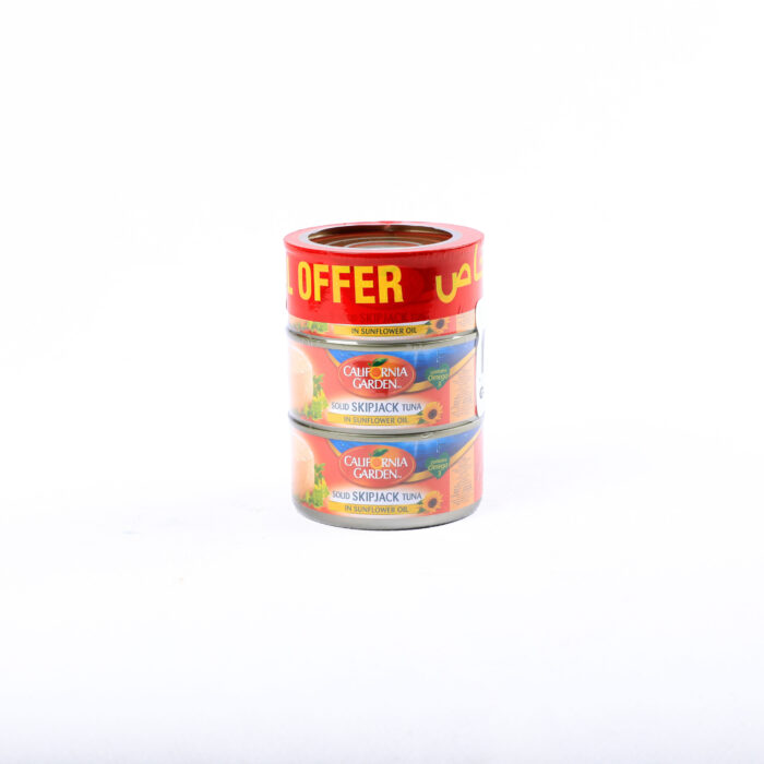 California Garden Skipjack Tuna - تونة كاليفورنيا جاردن الصلبة من نوع سكيبجاك في زيت عباد الشمس