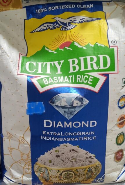 City Bird Diamond Basmati Rice - أرز بسمتي سيتي بيرد الماسي طويل الحبة الإضافية