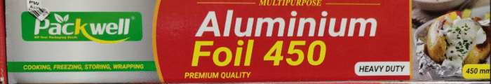 heavy duty aluminum foil 450mm - ورق الألمنيوم الثقيل من باكويل 450 مم