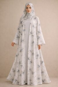 Elegant Silk Abaya - Elegant Silk Abaya-56