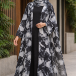 Luxurious Silk Abaya - Luxurious Silk Abaya - Free Size
